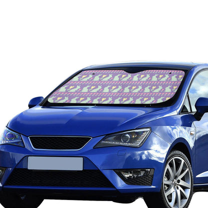 Rabbit Pattern Print Design RB01 Car Sun Shade-JorJune