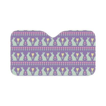 Rabbit Pattern Print Design RB01 Car Sun Shade-JorJune