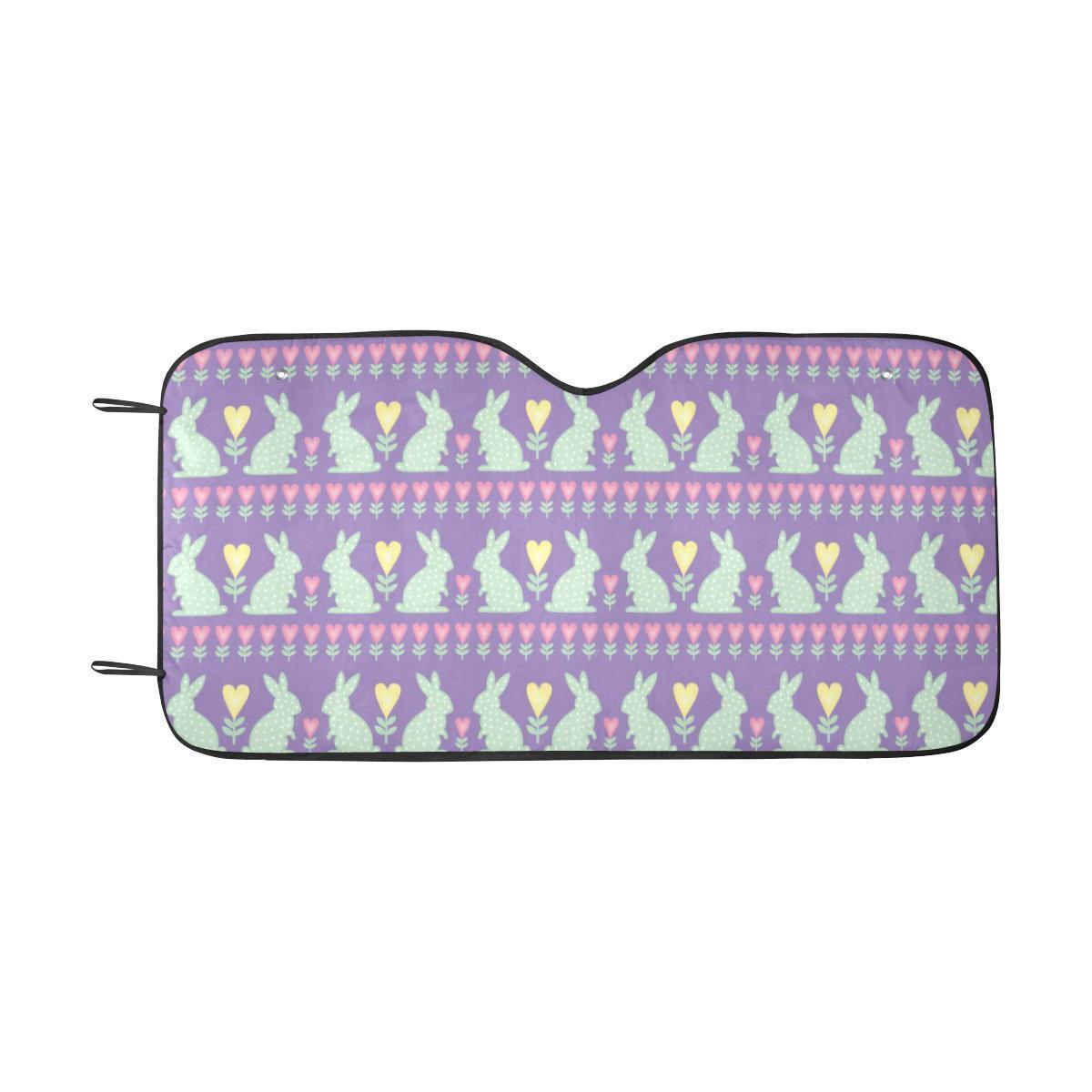 Rabbit Pattern Print Design RB01 Car Sun Shade-JorJune