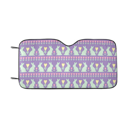 Rabbit Pattern Print Design RB01 Car Sun Shade-JorJune