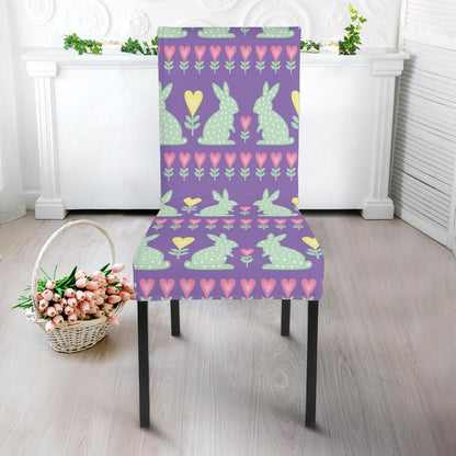 Rabbit Pattern Print Design RB01 Dining Chair Slipcover-JORJUNE.COM