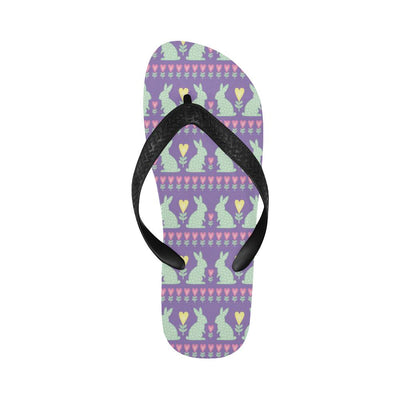 Rabbit Pattern Print Design RB01 Flip Flops-JorJune