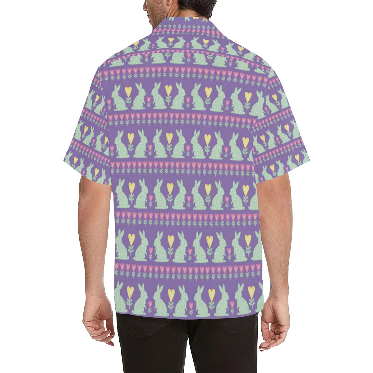 Rabbit Pattern Print Design RB01 Men Hawaiian Shirt-JorJune