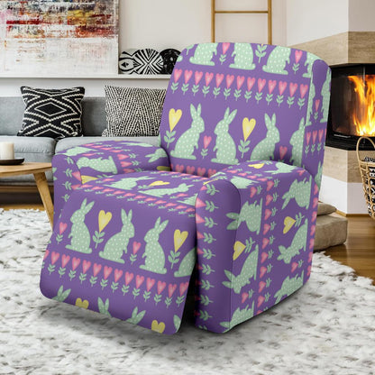 Rabbit Pattern Print Design RB01 Recliner Slipcover-JORJUNE.COM