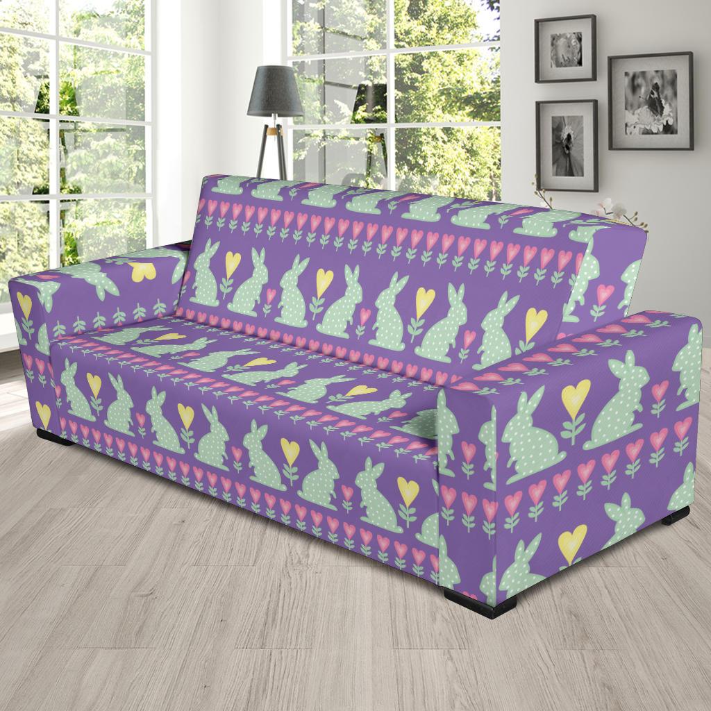 Rabbit Pattern Print Design RB01 Sofa Slipcover-JORJUNE.COM