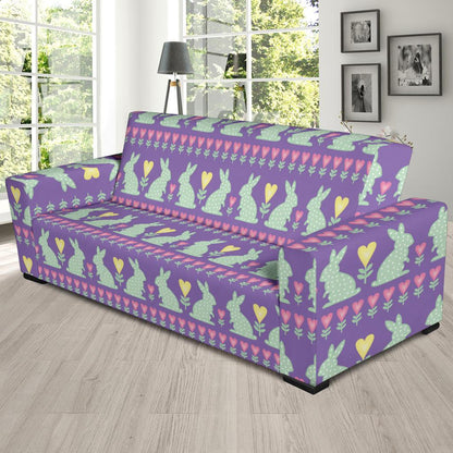Rabbit Pattern Print Design RB01 Sofa Slipcover-JORJUNE.COM