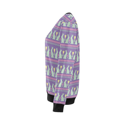 Rabbit Pattern Print Design RB01 Women Long Sleeve Sweatshirt-JorJune