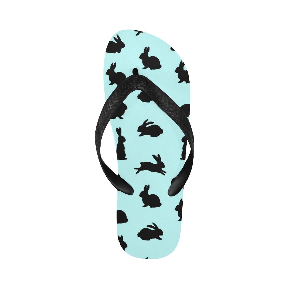 Rabbit Pattern Print Design RB010 Flip Flops-JorJune