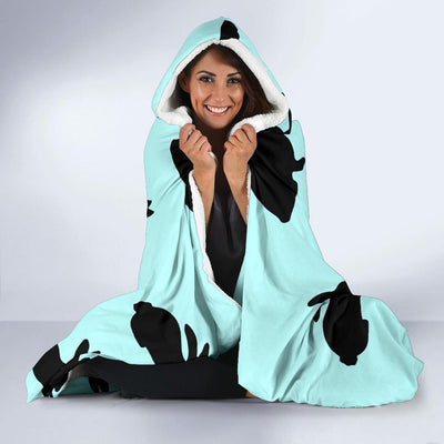 Rabbit Pattern Print Design RB010 Hooded Blanket-JORJUNE.COM