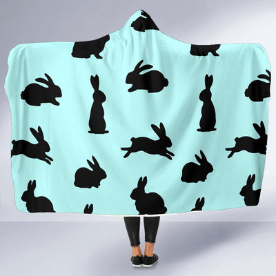 Rabbit Pattern Print Design RB010 Hooded Blanket-JORJUNE.COM