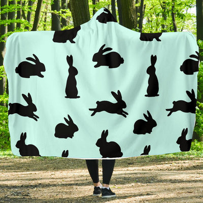 Rabbit Pattern Print Design RB010 Hooded Blanket-JORJUNE.COM