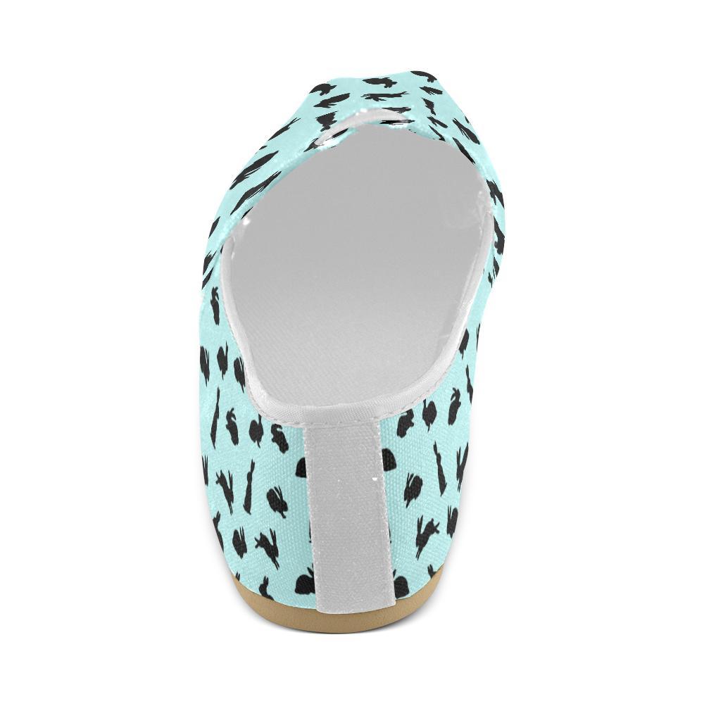 Rabbit Pattern Print Design RB010 Women Casual Shoes-JorJune.com