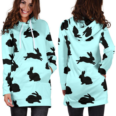 Rabbit Pattern Print Design RB010 Women Hoodie Dress