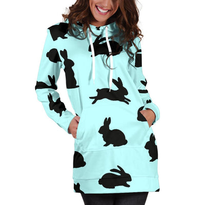Rabbit Pattern Print Design RB010 Women Hoodie Dress