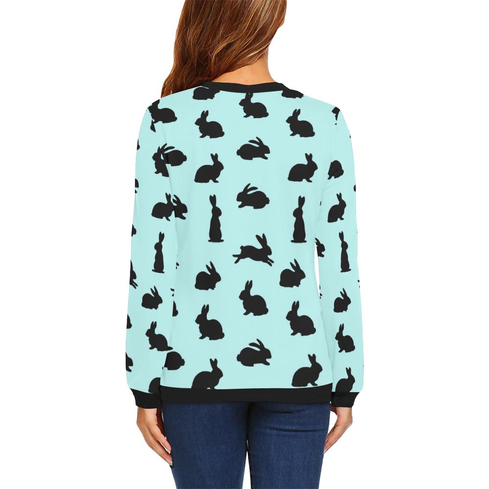 Rabbit Pattern Print Design RB010 Women Long Sleeve Sweatshirt-JorJune