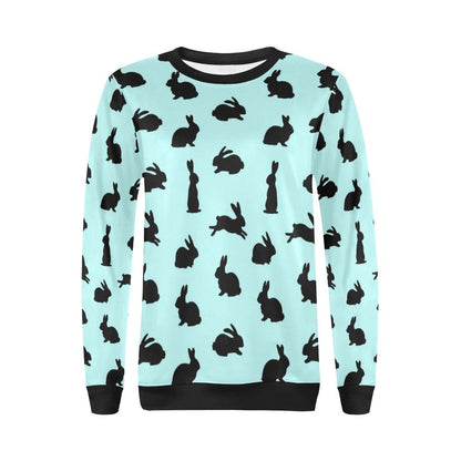 Rabbit Pattern Print Design RB010 Women Long Sleeve Sweatshirt-JorJune