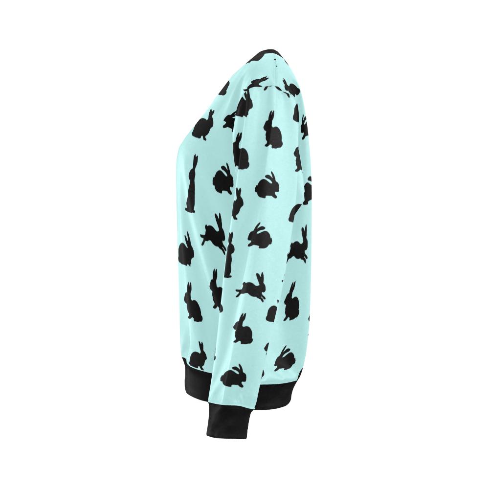 Rabbit Pattern Print Design RB010 Women Long Sleeve Sweatshirt-JorJune