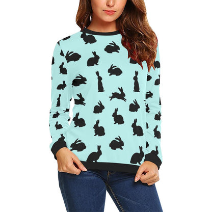 Rabbit Pattern Print Design RB010 Women Long Sleeve Sweatshirt-JorJune