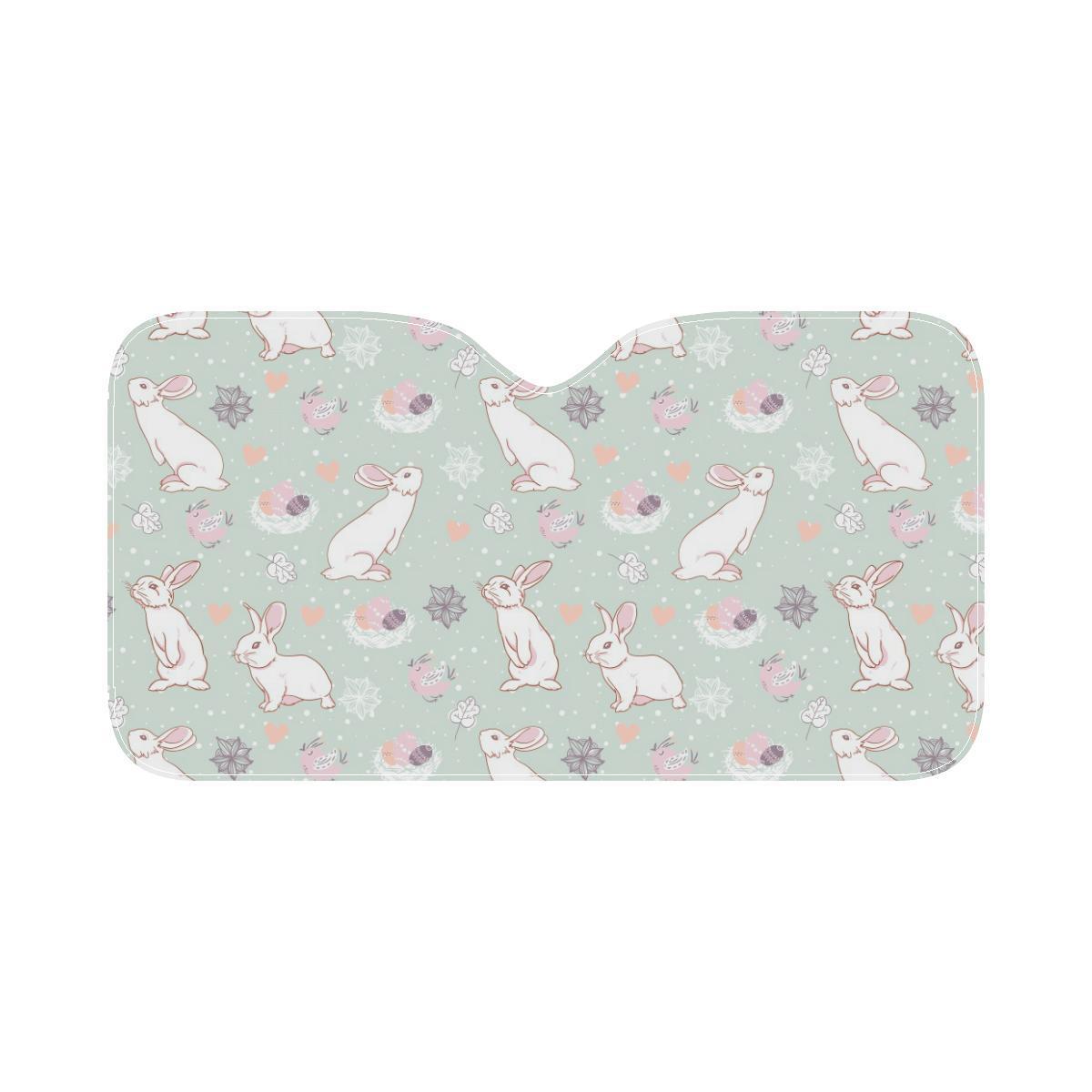 Rabbit Pattern Print Design RB011 Car Sun Shade-JorJune
