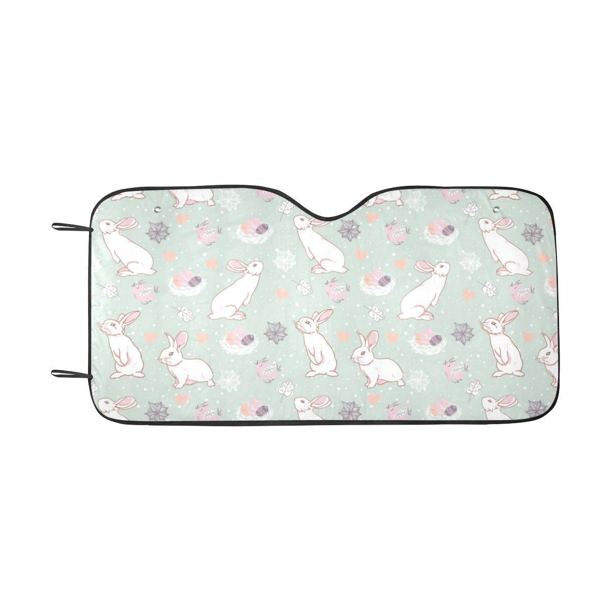 Rabbit Pattern Print Design RB011 Car Sun Shade-JorJune