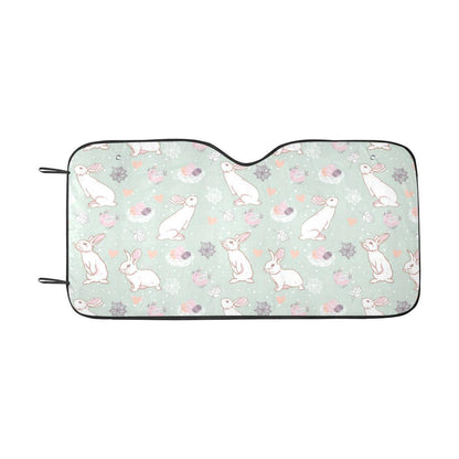 Rabbit Pattern Print Design RB011 Car Sun Shade-JorJune