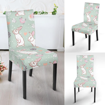 Rabbit Pattern Print Design RB011 Dining Chair Slipcover-JORJUNE.COM