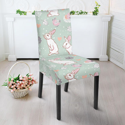 Rabbit Pattern Print Design RB011 Dining Chair Slipcover-JORJUNE.COM