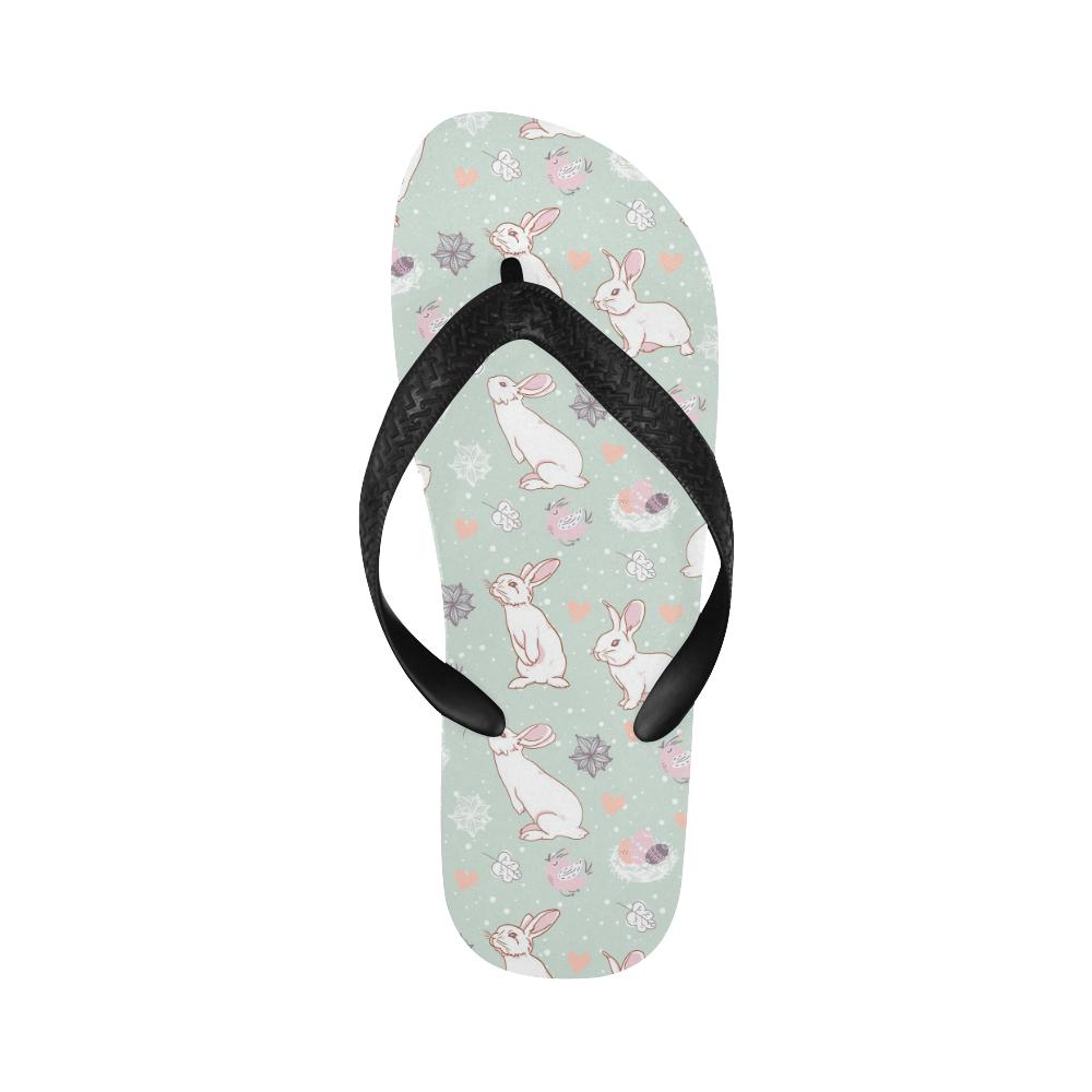 Rabbit Pattern Print Design RB011 Flip Flops-JorJune