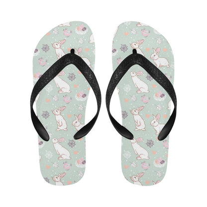 Rabbit Pattern Print Design RB011 Flip Flops-JorJune