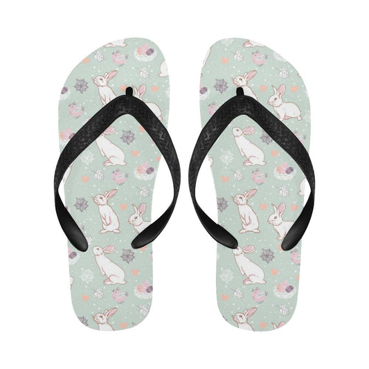 Rabbit Pattern Print Design RB011 Flip Flops-JorJune
