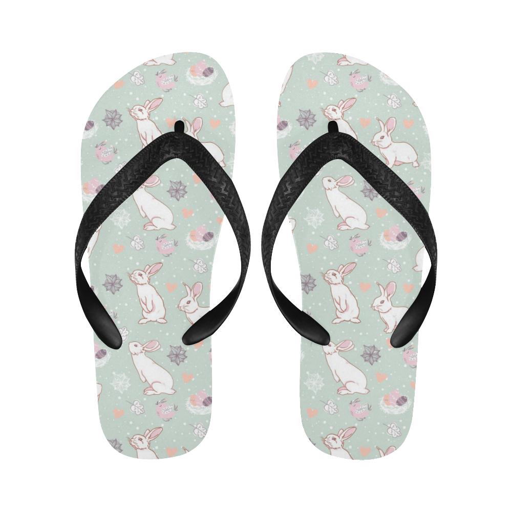 Rabbit Pattern Print Design RB011 Flip Flops-JorJune