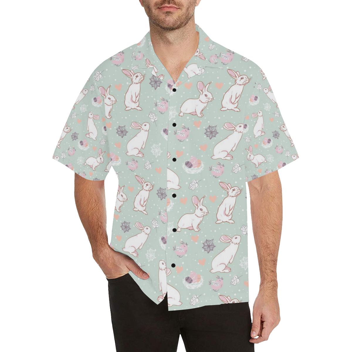 Rabbit Pattern Print Design RB011 Men Hawaiian Shirt-JorJune