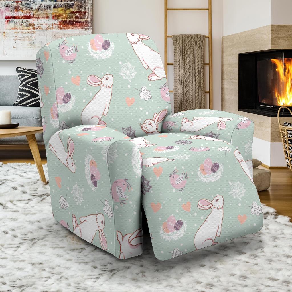 Rabbit Pattern Print Design RB011 Recliner Slipcover-JORJUNE.COM