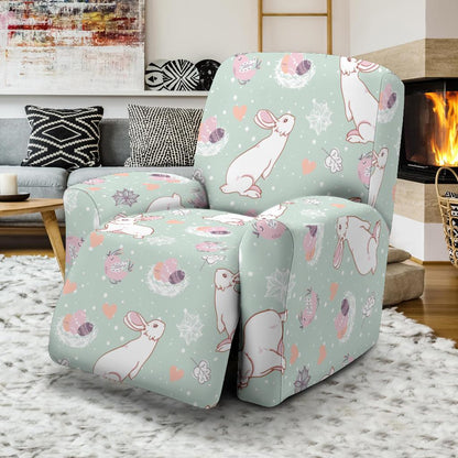 Rabbit Pattern Print Design RB011 Recliner Slipcover-JORJUNE.COM
