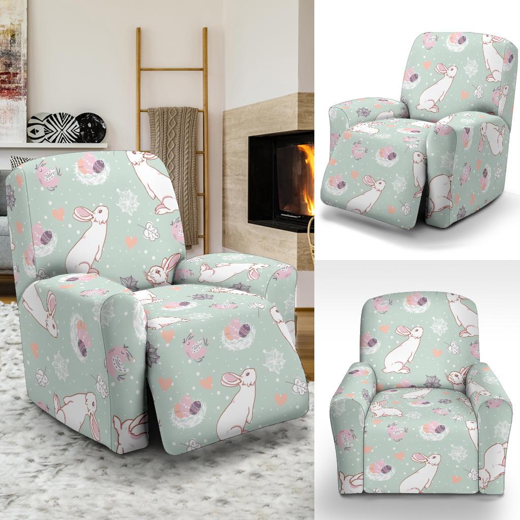 Rabbit Pattern Print Design RB011 Recliner Slipcover-JORJUNE.COM