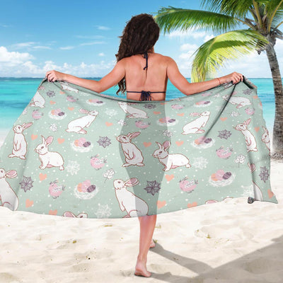 Rabbit Pattern Print Design RB011 Sarong Pareo Wrap-JORJUNE.COM