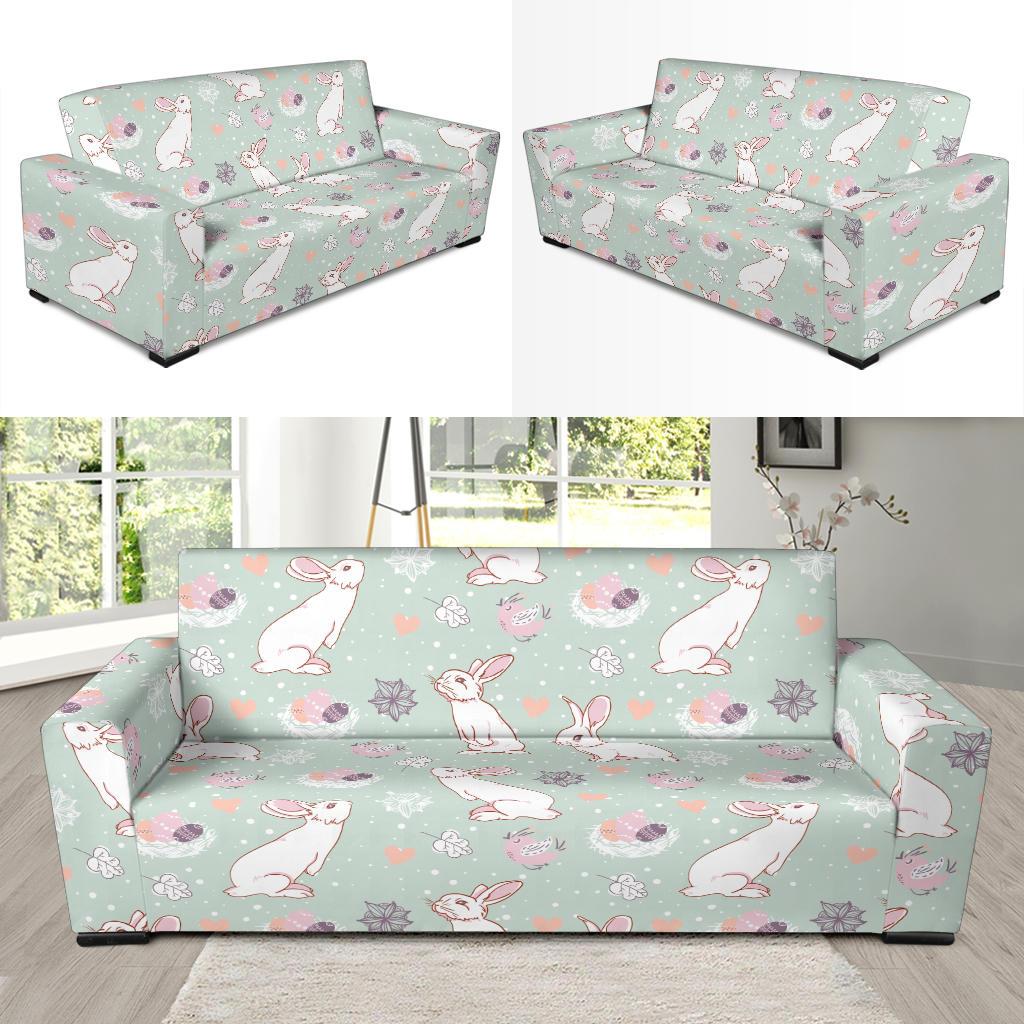 Rabbit Pattern Print Design RB011 Sofa Slipcover-JORJUNE.COM
