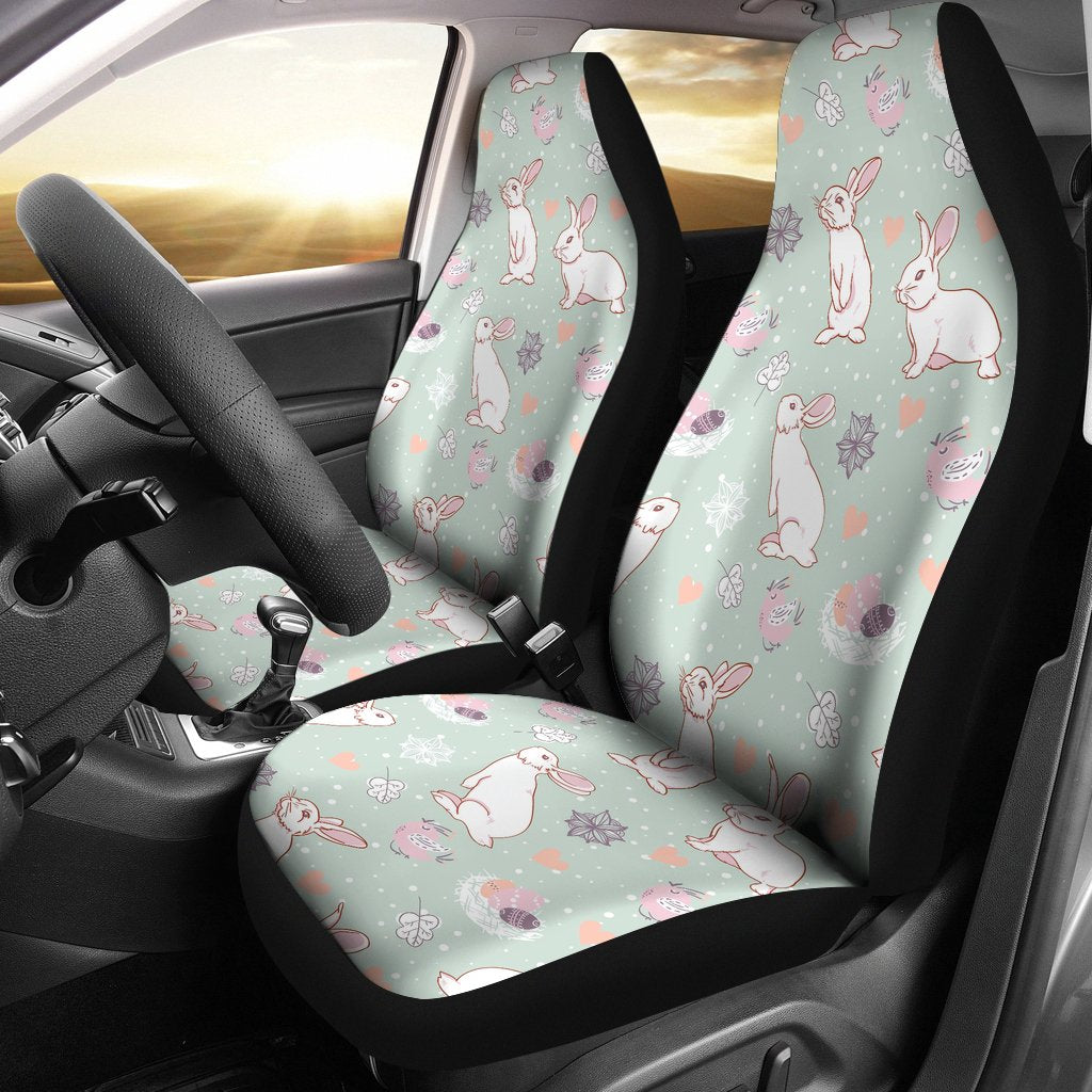 Rabbit Pattern Print Design RB011 Universal Fit Car Seat Covers-JorJune