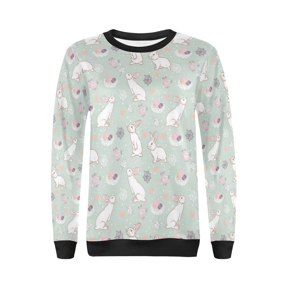 Rabbit Pattern Print Design RB011 Women Long Sleeve Sweatshirt-JorJune