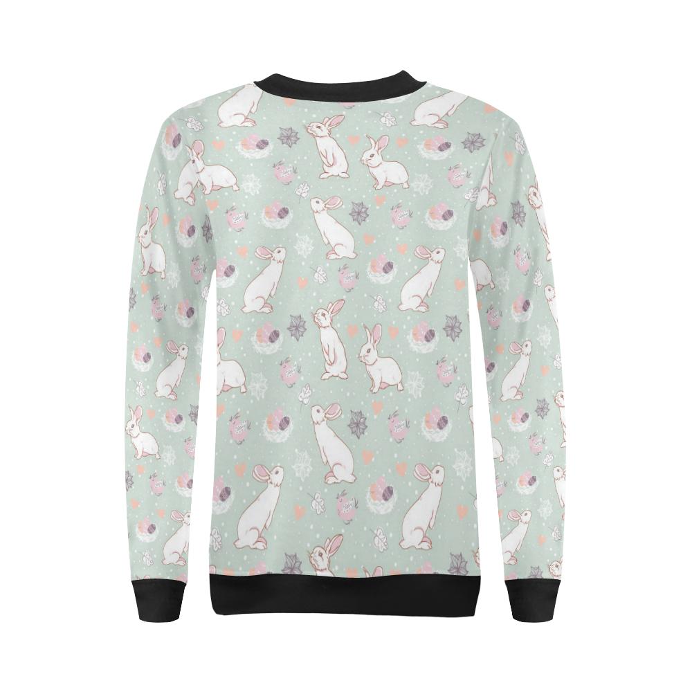 Rabbit Pattern Print Design RB011 Women Long Sleeve Sweatshirt-JorJune