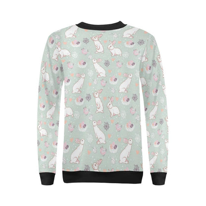 Rabbit Pattern Print Design RB011 Women Long Sleeve Sweatshirt-JorJune
