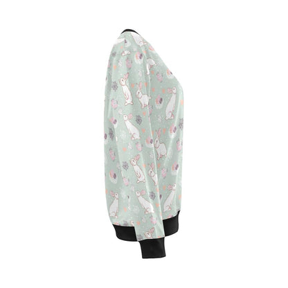 Rabbit Pattern Print Design RB011 Women Long Sleeve Sweatshirt-JorJune