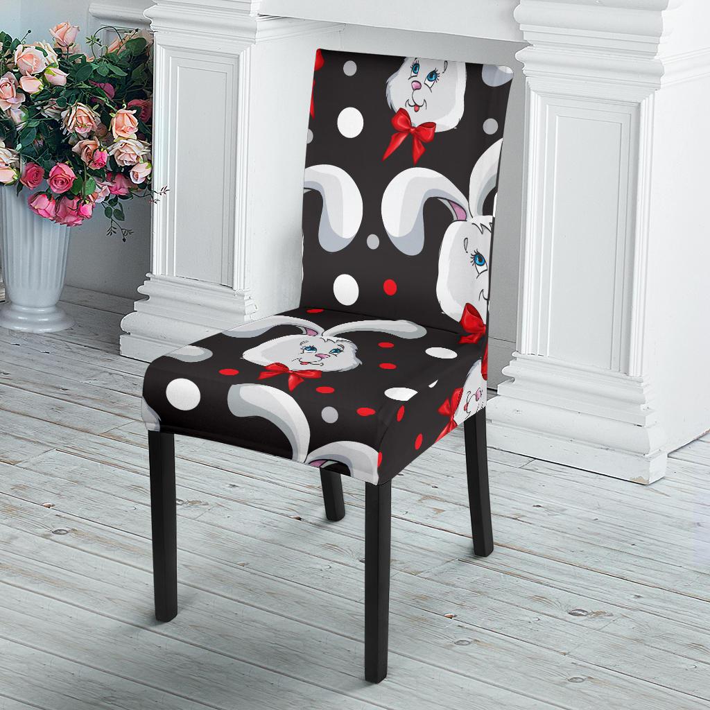 Rabbit Pattern Print Design RB012 Dining Chair Slipcover-JORJUNE.COM