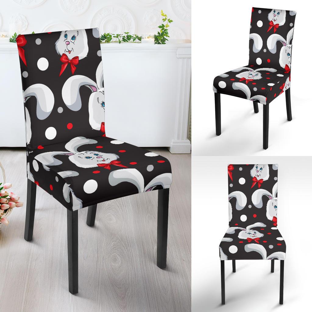 Rabbit Pattern Print Design RB012 Dining Chair Slipcover-JORJUNE.COM