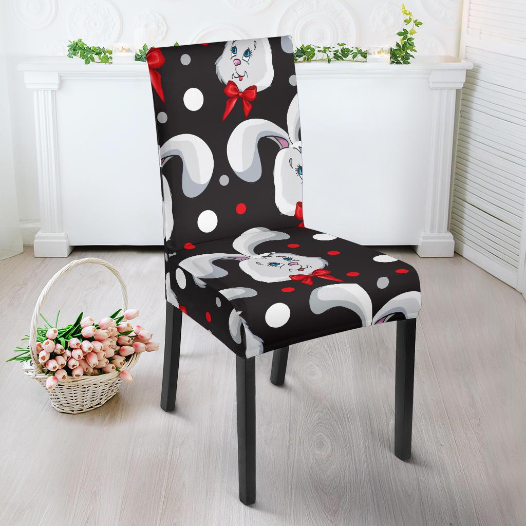 Rabbit Pattern Print Design RB012 Dining Chair Slipcover-JORJUNE.COM
