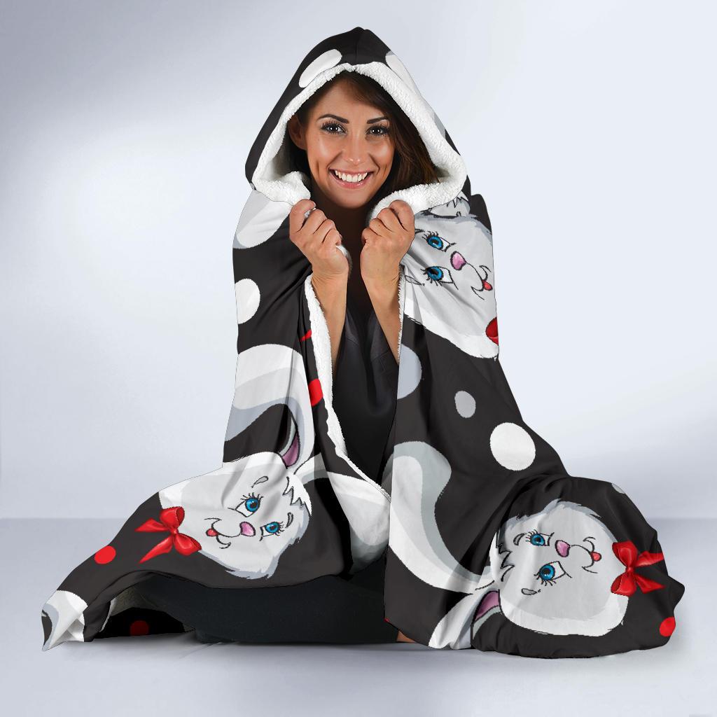 Rabbit Pattern Print Design RB012 Hooded Blanket-JORJUNE.COM