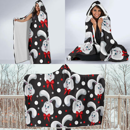 Rabbit Pattern Print Design RB012 Hooded Blanket-JORJUNE.COM
