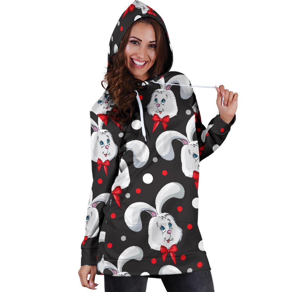 Rabbit Pattern Print Design RB012 Women Hoodie Dress