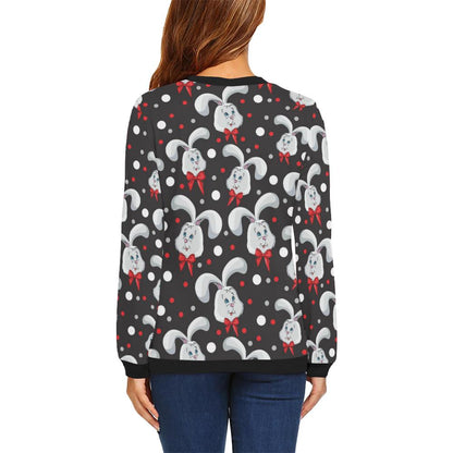 Rabbit Pattern Print Design RB012 Women Long Sleeve Sweatshirt-JorJune