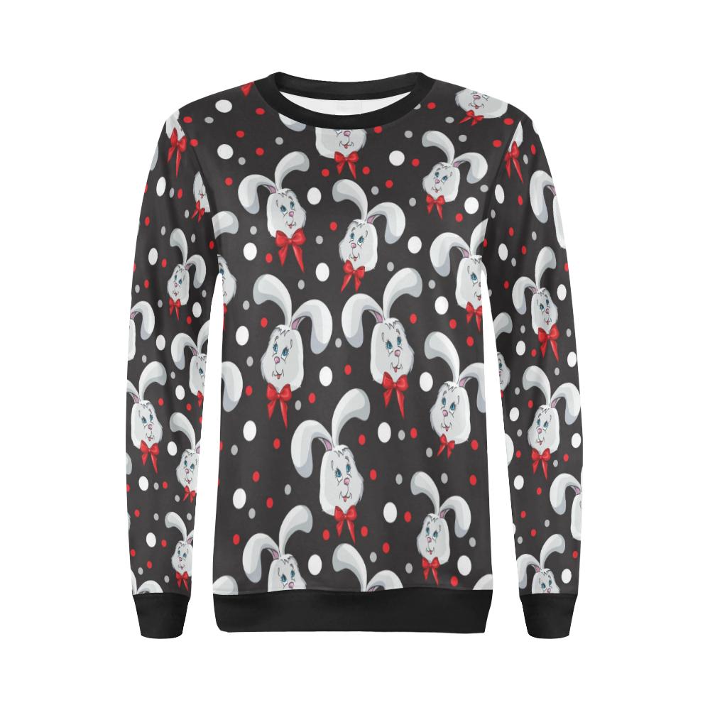 Rabbit Pattern Print Design RB012 Women Long Sleeve Sweatshirt-JorJune